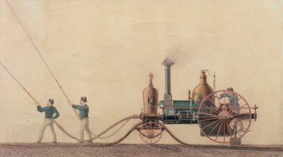 Pierwszy parowy wóz strażacki używany w Stanach Zjednoczonych w 1841 r., 1865 r autorstwa P.R. Hodge