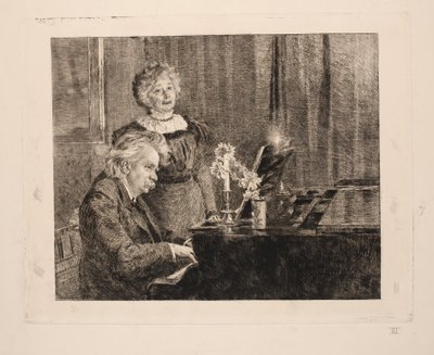 Edvard i Nina Grieg przy fortepianie autorstwa Peder Severin Krøyer