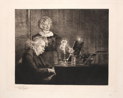 Edvard i Nina Grieg przy fortepianie autorstwa Peder Severin Krøyer