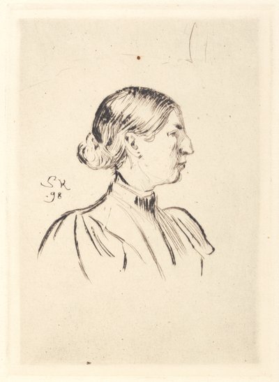 Portret Anny Ancher, profil autorstwa Peder Severin Krøyer
