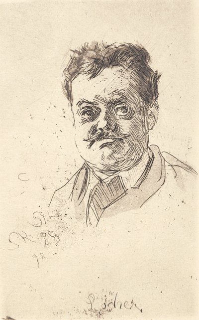 Portret Carla Lochera, jedna twarz autorstwa Peder Severin Krøyer