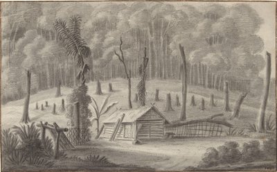 Kampong Tji Badak w Holenderskich Indiach Wschodnich autorstwa P.T. Bik (possibly)
