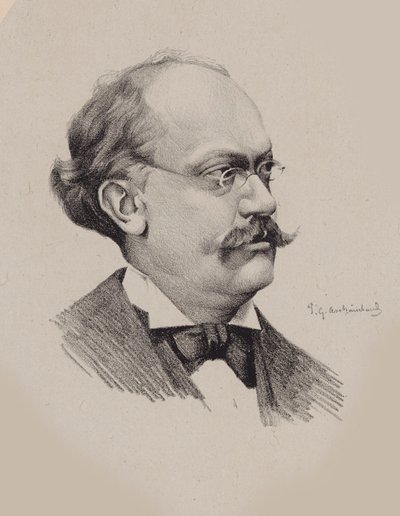 Portret kompozytora Charlesa Lecocqa 1832-1918. autorstwa P. G. Archainbaud