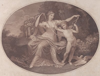 Łagodność wiążąca Skrzydła Kupidyna, prawdopodobnie XVIII wiek. autorstwa P. J. Chaillou