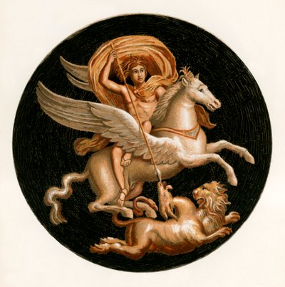 Bellerophon zabija Chimerę autorstwa P. Sellier