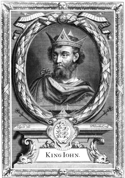Król Anglii Jan z XVII wieku. autorstwa P. Vanderbanck