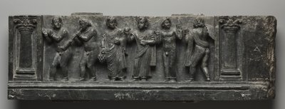 Babilońska ulga, Pakistan, Gandhara, Buner Area, wczesny okres poduszek (od 1-3 do) (Łupek) autorstwa Pakistani School