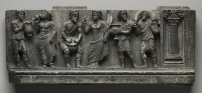 Babilońska ulga, Pakistan, Gandhara, Buner Area, wczesny okres poduszek (od 1-3 do) (Łupek) autorstwa Pakistani School