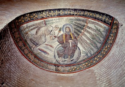 Sztuka wczesnochrześcijańska: Odkupiciel dający prawo (pokój), mozaika absydy, IV w. autorstwa Paleo Christian