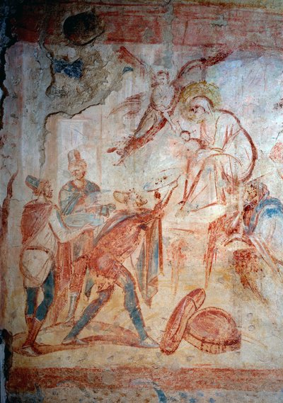 Uwielbienie magów. Fresk, VII-IX w. autorstwa Paleo Christian Paleo Christian