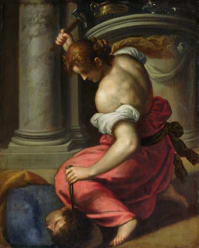 Śmierć Sysery (olej na płótnie) autorstwa Palma Il Giovane (1548 1628)