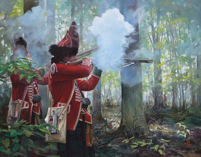 77th Highlanders, 2017 (olej na płótnie) autorstwa Pamela Patrick White