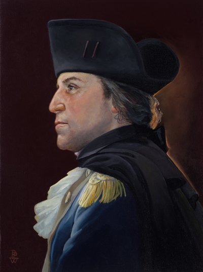 W obliczu wroga - George Washington, 2010 (olej na płótnie) autorstwa Pamela Patrick White