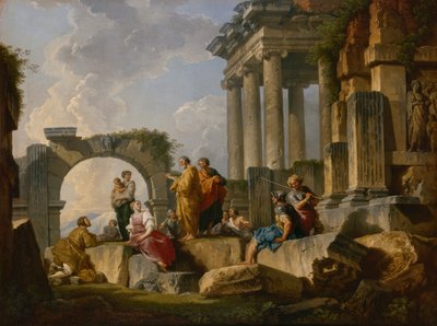 Kazanie św. Pawła wśród ruin, 1744. autorstwa Pannini