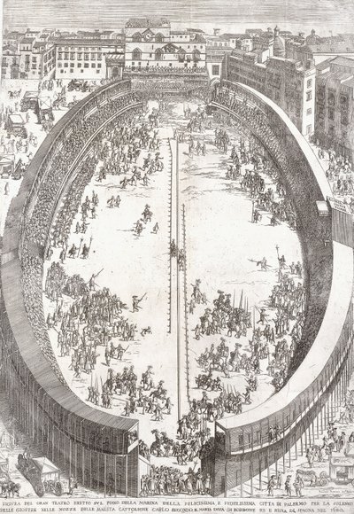 Duży składany talerz Teatru Wielkiego, 1680 autorstwa Paolo Amato