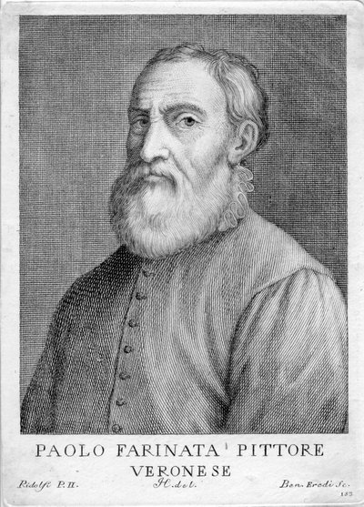 wyryty portret autorstwa Paolo Farinata