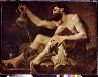 Łazarz jako nieszczęsny żebrak. (Łazarz jako biedny żebrak). Obraz Paolo Pagani (1660-1716), olej na płótnie autorstwa Paolo Pagani