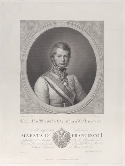 Owalny portret Leopolda II, Wielkiego Księcia Toskanii, 1833., 1833. autorstwa Paolo Toschi