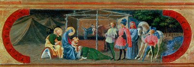 Adoracja Trzech Króli. Obraz Paolo di Dono dit Paolo Uccello (1397-1475) autorstwa Paolo Uccello