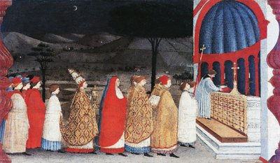 Predella Cudu Zbezczeszczonego Zastępu autorstwa Paolo Uccello