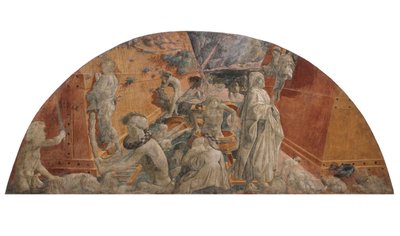 Osiadanie powodzi i wód, c. 1440. autorstwa Paolo Uccello