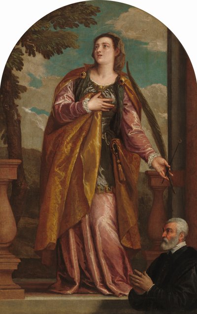 Św. Łucja i Darczyńca, ok. 1930 15851595 autorstwa Paolo Veronese