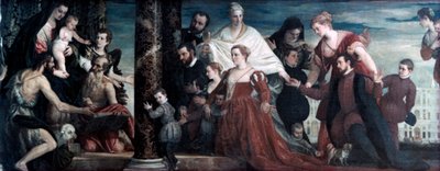 Madonna i Rodzina Cuccina, 1571 autorstwa Paolo Veronese