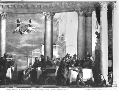 Posiłek w Domu Szymona Faryzeusza, fragment po prawej stronie, 1570 autorstwa Paolo Veronese