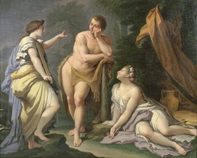 Wybór Herkulesa (olej na płótnie) autorstwa Paolo di Matteis