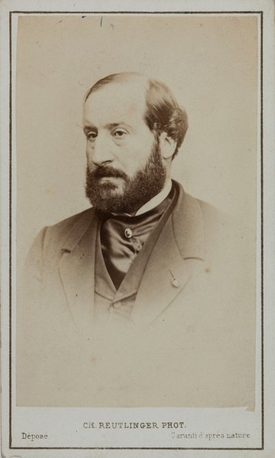 Portret Emile Augier 1820-1889. autorstwa Paris . Photo studio Reutlinger