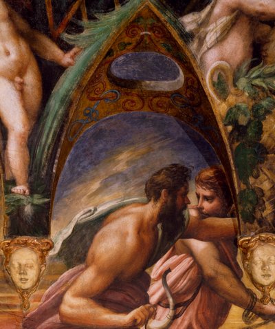 Towarzysze Akteona z Mitu Diany i Akteona autorstwa Parmigianino