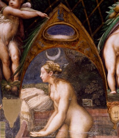 Diana zanurzająca się w wiosnę, z Mitu Diany i Akteonu autorstwa Parmigianino
