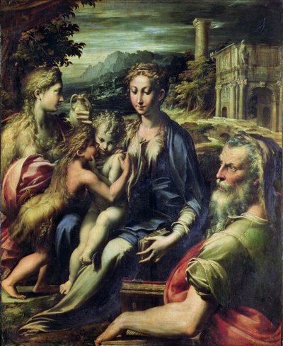 Madonna ze św. Zachariaszem, ok. 1527-30 (olej na płótnie) autorstwa Parmigianino
