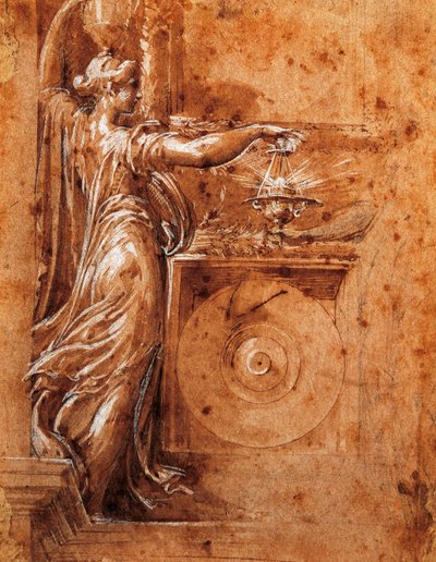 Studium Najświętszej Marii Panny dla kościoła w Oderwaniu, Francesco Parmigianino (1503-1540) autorstwa Parmigianino