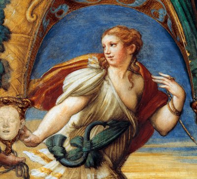 Akteon, o kobiecych rysach, z mitu o Dianie i Akteona, około autorstwa Parmigianino