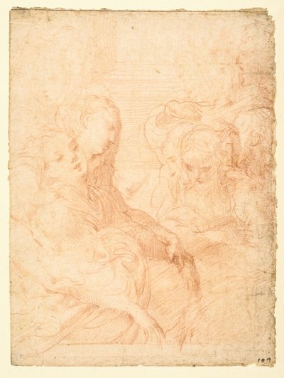 Grupa kobiet (rekto) autorstwa Parmigianino