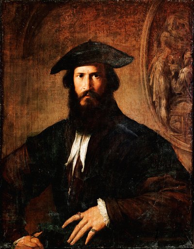 Portrait of Man Man Painting by Francesco Mazzola Il Parmigianino dit The Parmezan (1503-1540) 1530-1531 niedziela 100x70 cm Florencja, galeria Uffizi (Uffizi) autorstwa Parmigianino