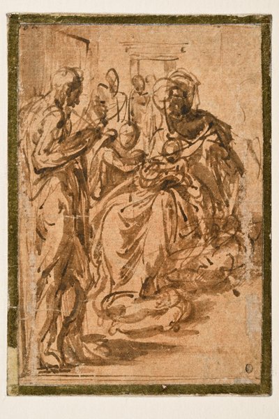 Studium do „Madonny z długą szyją” autorstwa Parmigianino