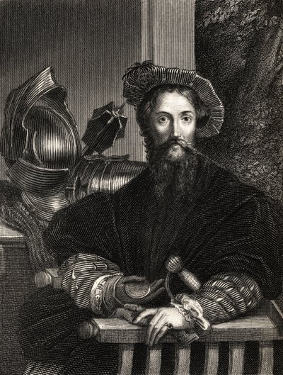Krzysztof Kolumb (1451-1506) (grawerowanie) autorstwa Parmigianino