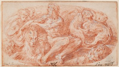 Daniel in der Löwengrube autorstwa Parmigianino