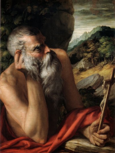 Włoski: Saint Jerome autorstwa Parmigianino
