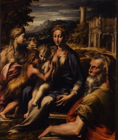 Madonna z Dzieciątkiem ze Świętą Madonną di San Zaccaria, ok. 1535 autorstwa Parmigianino