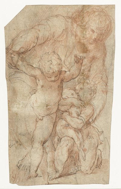 Madonna z Dzieciątkiem i małym Janem Chrzcicielem autorstwa Parmigianino