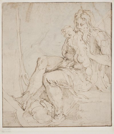 Saturn/Kronos pożera jedno ze swoich dzieci autorstwa Parmigianino