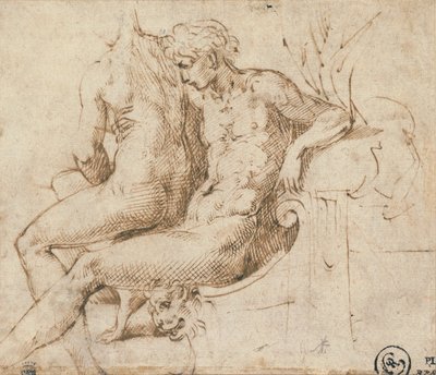 Dwoje kochanków siedzących na kanapie autorstwa Parmigianino