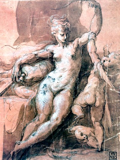 Wenus i Dziecko, c1513-1540 autorstwa Parmigianino