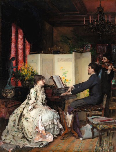 Duet, 1883. autorstwa Pascal Adolphe Jean Dagnan Bouveret