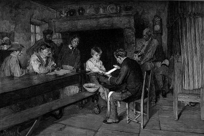 Wypadek (1879): lekarz leczy ranę młodego chłopa. Grawer wg obrazu Pascala Dagnana-Bouvereta (Dagnan Bouveret) (1852-1929). W „”Wspaniałym świecie””n°1208 z 22 maja autorstwa Pascal Adolphe Jean Dagnan Bouveret
