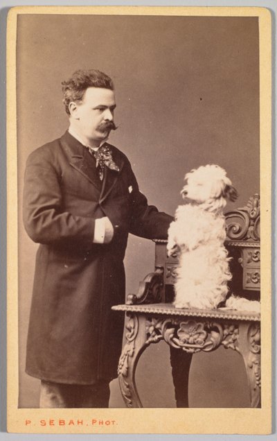 Portret mężczyzny i jego psa, ok. 1930 r. 1880. autorstwa Pascal Sébah