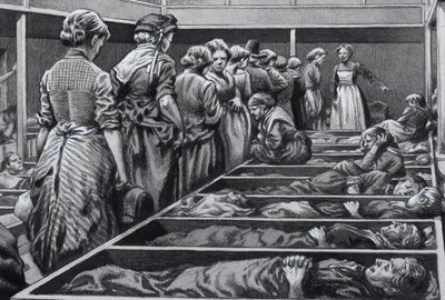 Londyńska misja dla bezdomnych kobiet (gwasz na papierze) autorstwa Pat (1907 95) Nicolle